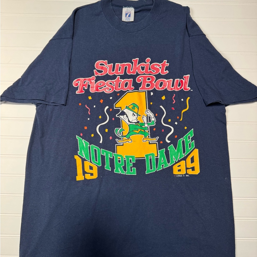Vintage 80’s Blue Sunkist Fiesta Bowl Notre Dame T-Shirt